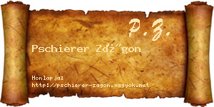 Pschierer Zágon névjegykártya